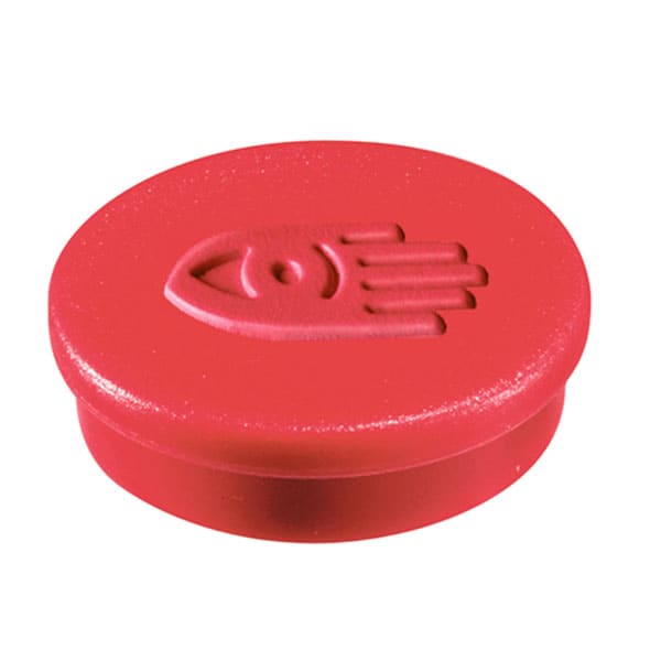 Imanes circulares 20 mm y 250 gr fuerza color rojo